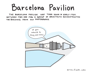archifacts barcelona pavilion webcomic book