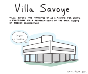 archifacts villa savoye france paris poissy le corbusier webcomic book